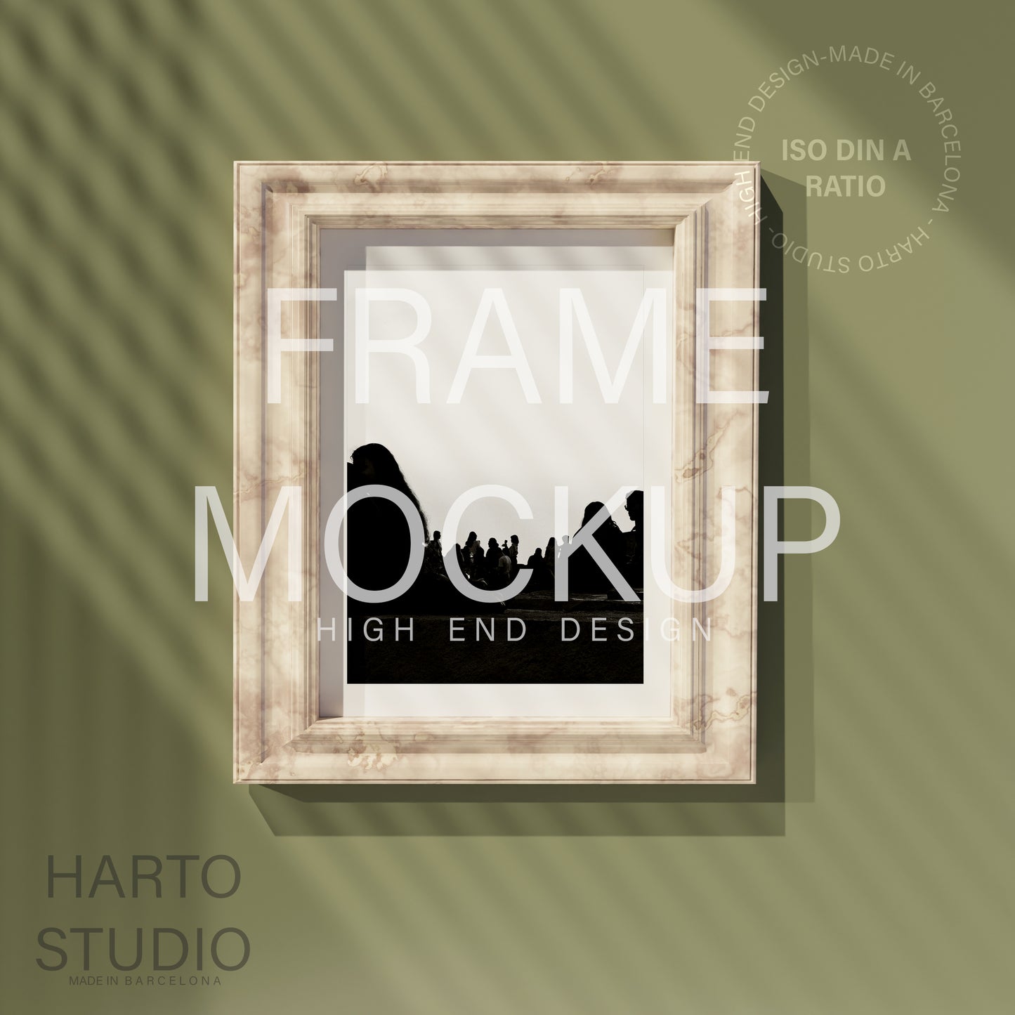 Frame mockup - Rustic green